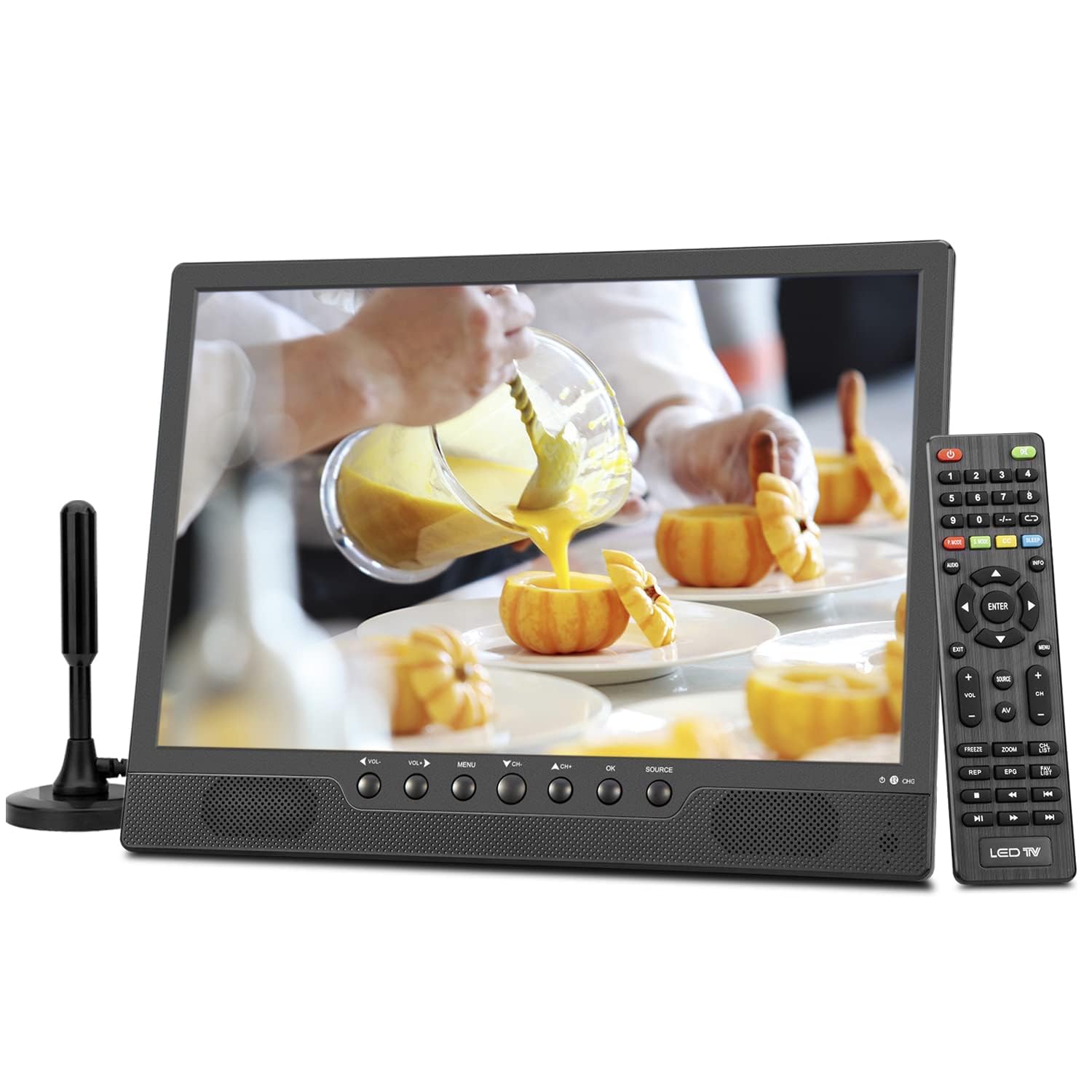 KCR 14-Zoll-Fernseher, tragbar, DVB-T2, Auflösung 1280x800